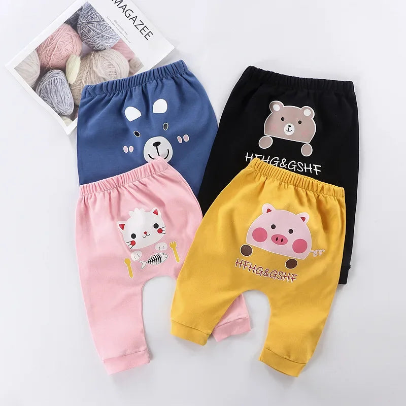 Newborn Baby Pants 6 Months Spring Autumn Leisure Harem Trousers 1 Year Baby Boys Girls Big PP Pant Baby Cotton Pants