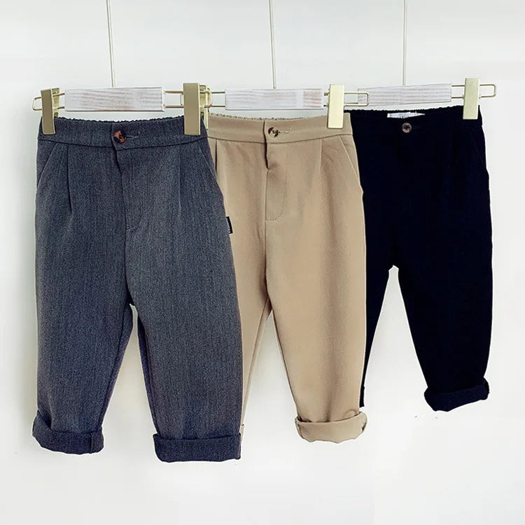 Children Clothing 2024 Spring New Children Casual Radish Pants Korean Version for Boys and Girls Baby Harlan Pants