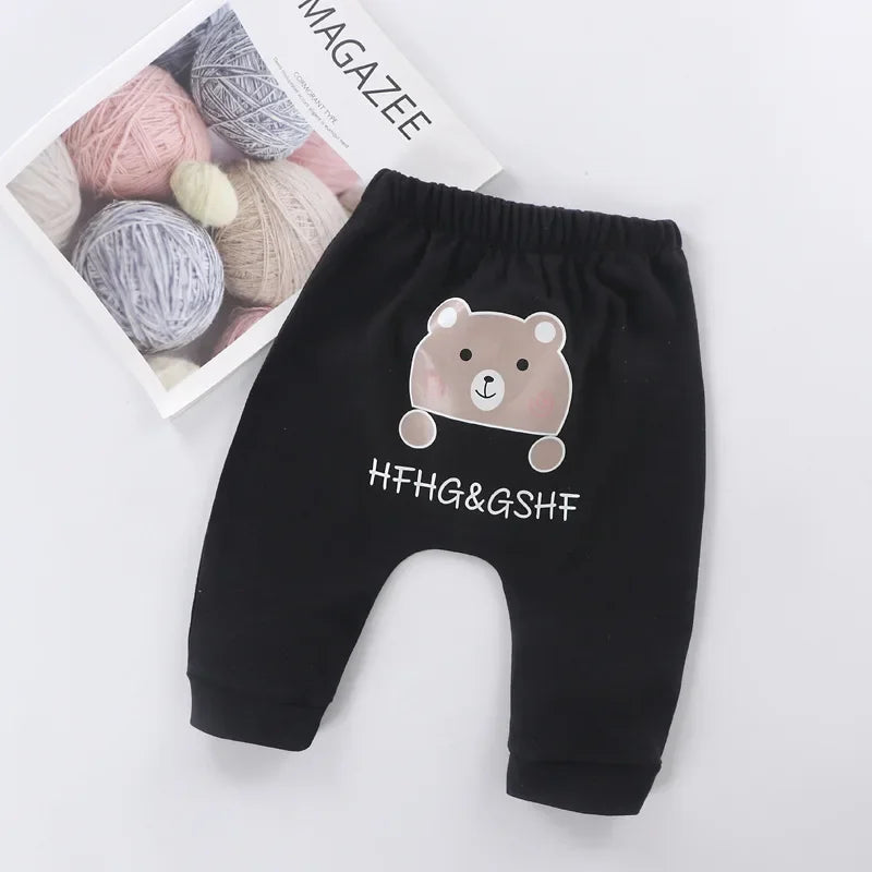 Newborn Baby Pants 6 Months Spring Autumn Leisure Harem Trousers 1 Year Baby Boys Girls Big PP Pant Baby Cotton Pants
