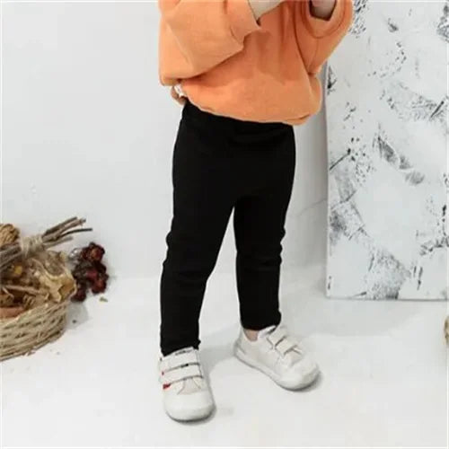 1-6Years Cotton Big PP Pants Spring Autumn Baby Girls Leggings Casual Kids Fashion Solid Long Trousers Children's Pants 2024 New