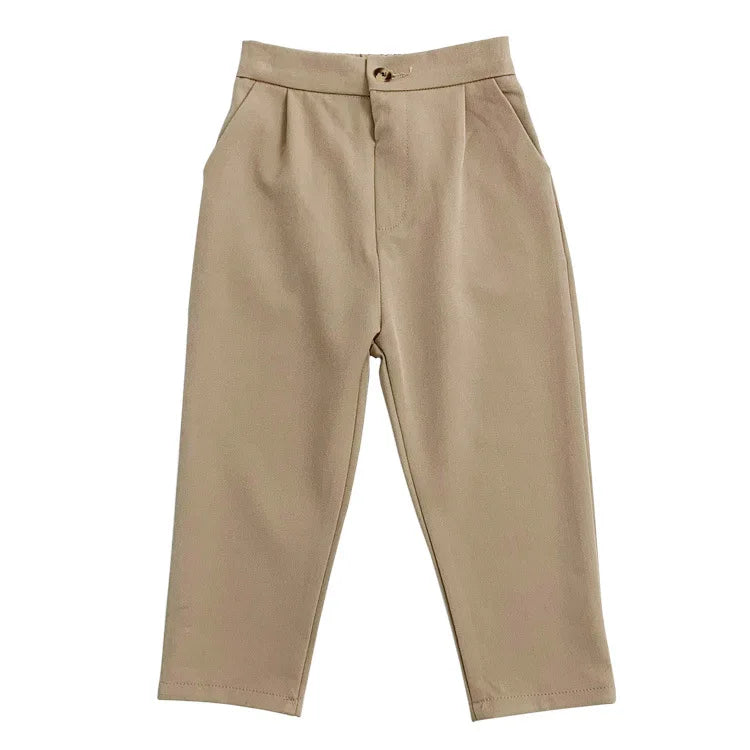 Children Clothing 2024 Spring New Children Casual Radish Pants Korean Version for Boys and Girls Baby Harlan Pants