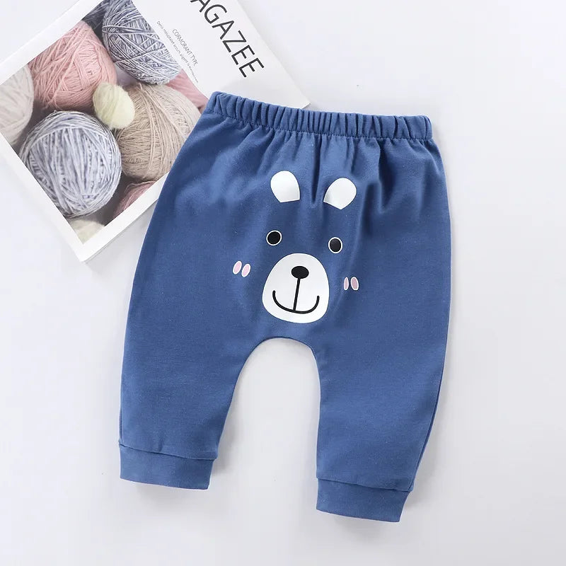 Newborn Baby Pants 6 Months Spring Autumn Leisure Harem Trousers 1 Year Baby Boys Girls Big PP Pant Baby Cotton Pants
