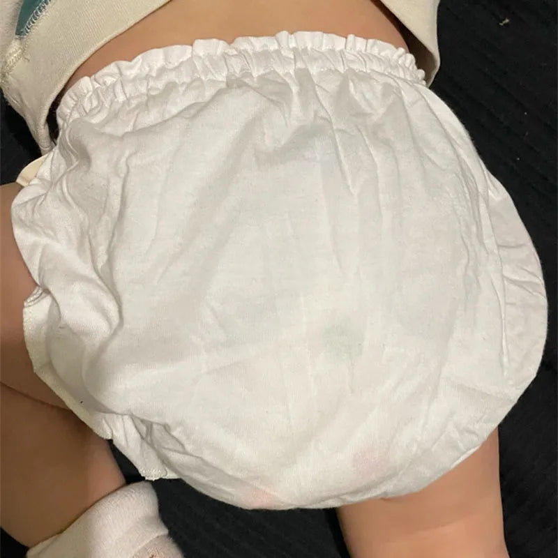 Baby Panties Girl Fashion Solid Lace Cotton Underpants Infant Kids Breathable Triangle Shorts For 0-3 Year Children Bread Pants