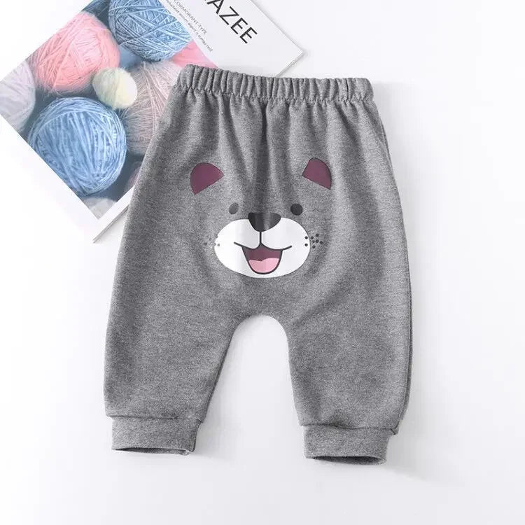 Newborn Baby Pants 6 Months Spring Autumn Leisure Harem Trousers 1 Year Baby Boys Girls Big PP Pant Baby Cotton Pants