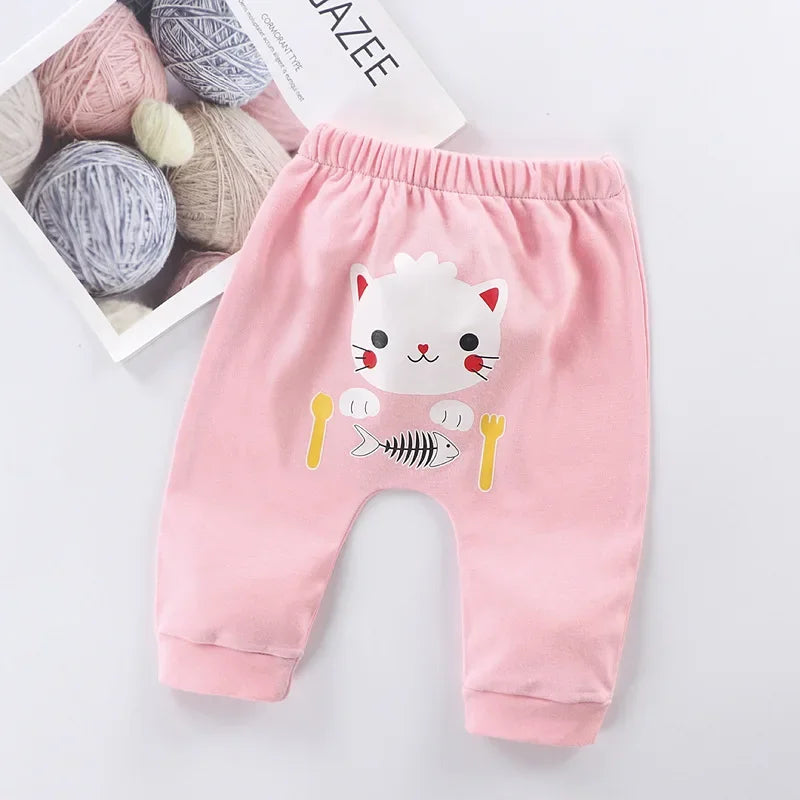 Newborn Baby Pants 6 Months Spring Autumn Leisure Harem Trousers 1 Year Baby Boys Girls Big PP Pant Baby Cotton Pants