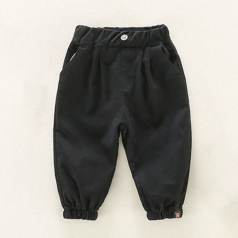 Baby Boys Casual Sweatpants Cargo Pants Children Clothing Kids Jogger Autumn Solid Winter Girls Outerwear Sports Trousers 1-8T