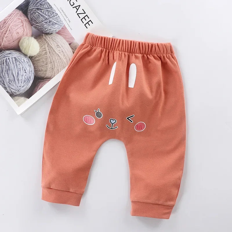 Newborn Baby Pants 6 Months Spring Autumn Leisure Harem Trousers 1 Year Baby Boys Girls Big PP Pant Baby Cotton Pants