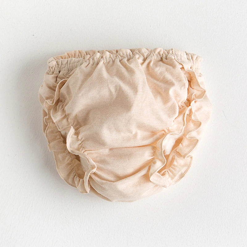 Baby Panties Girl Fashion Solid Lace Cotton Underpants Infant Kids Breathable Triangle Shorts For 0-3 Year Children Bread Pants