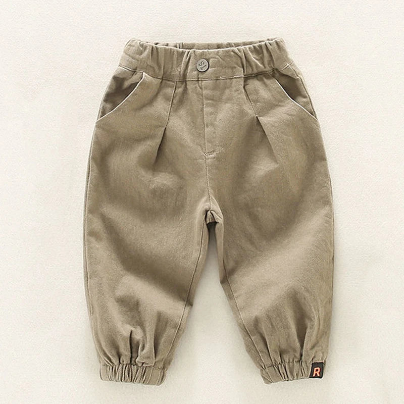 Baby Boys Casual Sweatpants Cargo Pants Children Clothing Kids Jogger Autumn Solid Winter Girls Outerwear Sports Trousers 1-8T