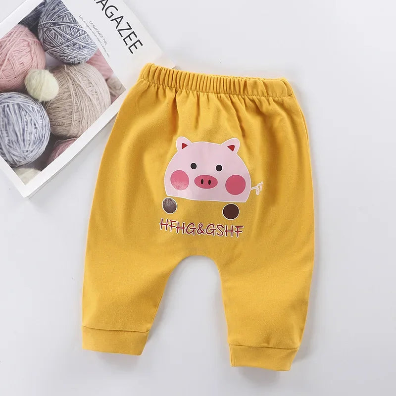 Newborn Baby Pants 6 Months Spring Autumn Leisure Harem Trousers 1 Year Baby Boys Girls Big PP Pant Baby Cotton Pants