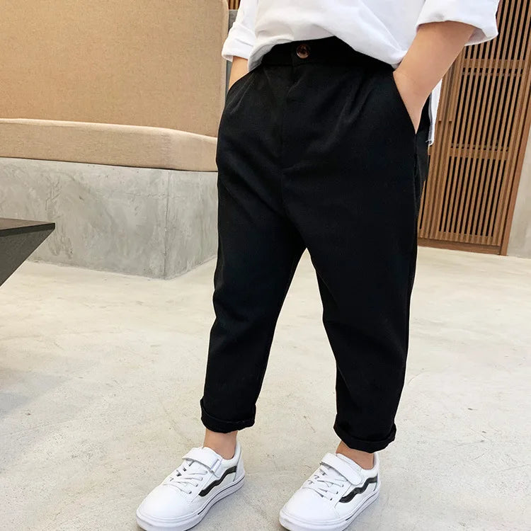 Children Clothing 2024 Spring New Children Casual Radish Pants Korean Version for Boys and Girls Baby Harlan Pants