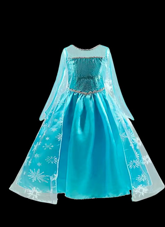 Robe Reine des Neiges Elsa pour filles, robe de soirée de carnaval