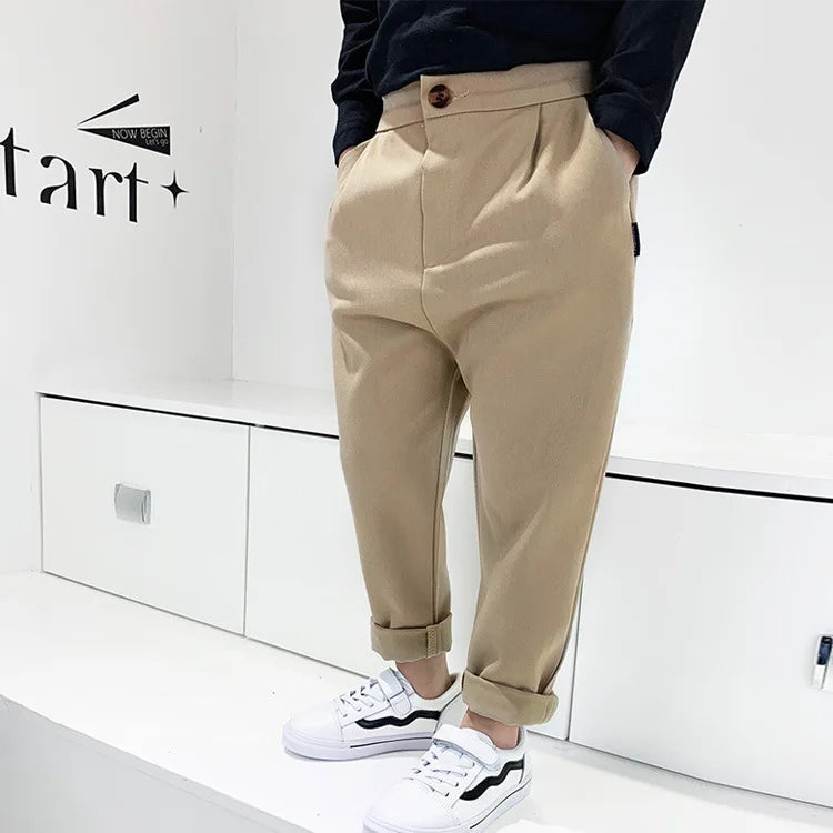 Children Clothing 2024 Spring New Children Casual Radish Pants Korean Version for Boys and Girls Baby Harlan Pants