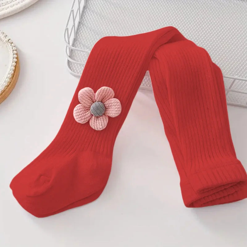 1 set of children's pants for spring and autumn, wearing medium thick baby versatile princess pantyhose for outerwear