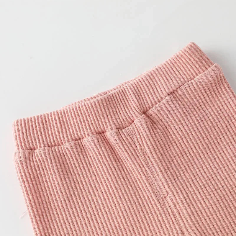 1-6Years Cotton Big PP Pants Spring Autumn Baby Girls Leggings Casual Kids Fashion Solid Long Trousers Children's Pants 2024 New