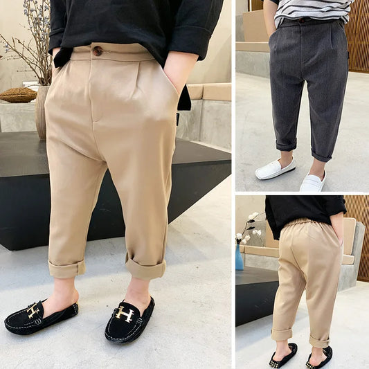 Children Clothing 2024 Spring New Children Casual Radish Pants Korean Version for Boys and Girls Baby Harlan Pants